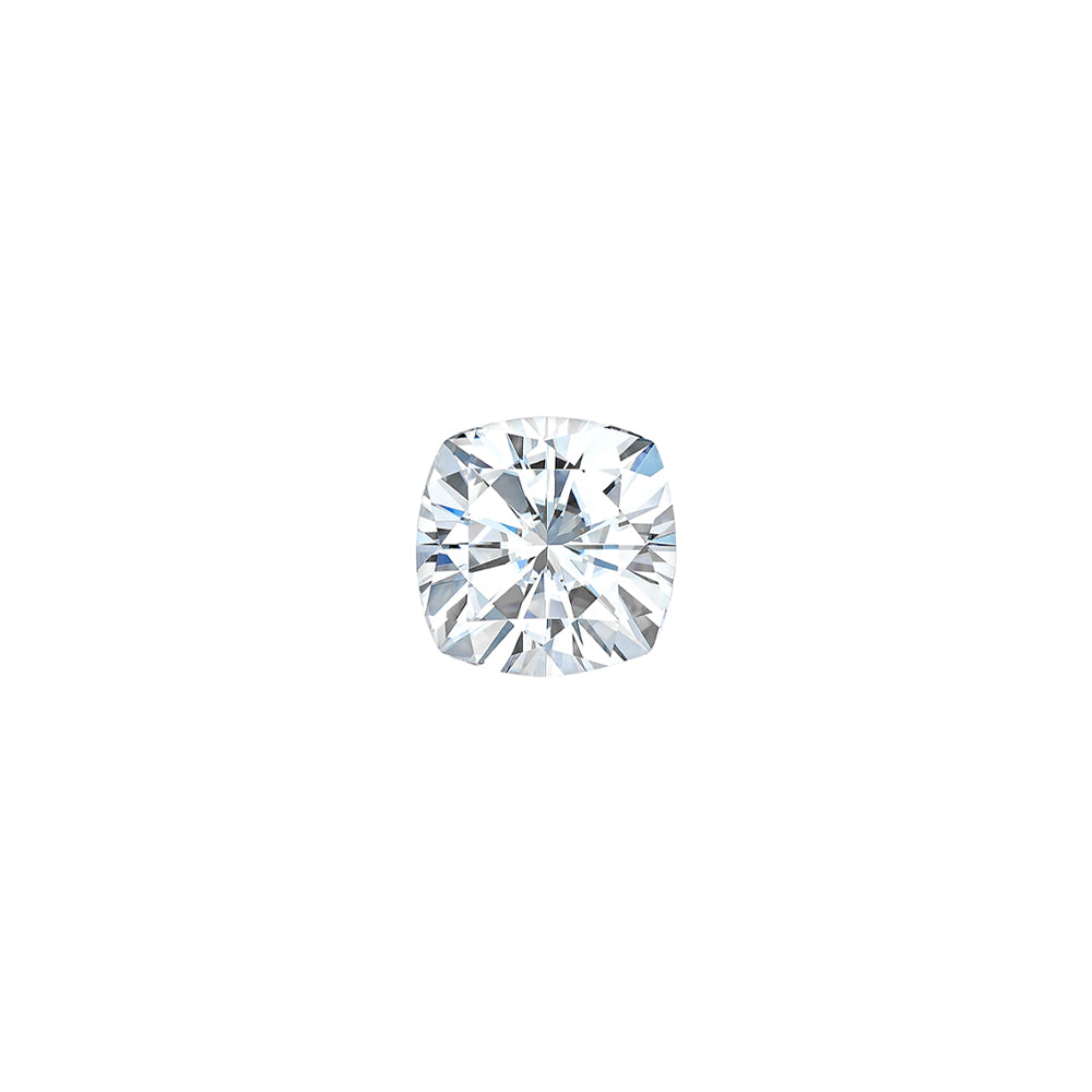 Forever One 0.22CTW DEW Cushion Colorless Brilliant Cut Moissanite