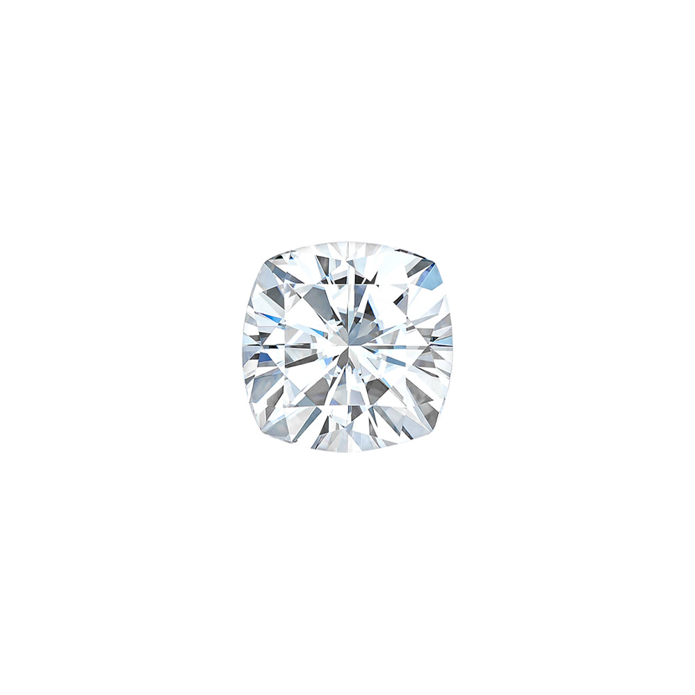 Forever One 0.50CTW DEW Cushion Near-Colorless Brilliant Cut Moissanite