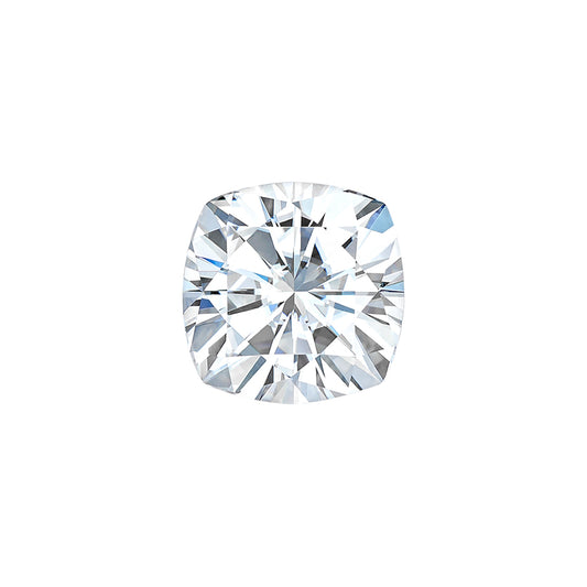 Moissanite 0.80CTW DEW Cushion Colorless Brilliant Cut Moissanite