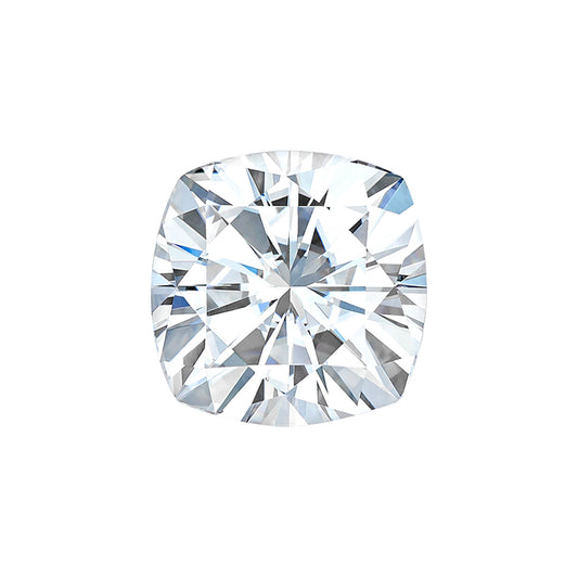 Moissanite 1.70CTW DEW Cushion Colorless Brilliant Cut Moissanite