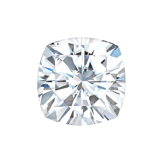 Moissanite 2.40CTW DEW Cushion Near-Colorless Brilliant Cut Moissanite