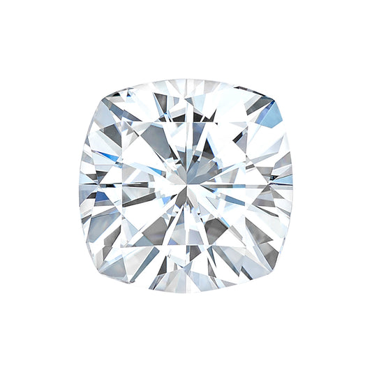 Moissanite 2.80CTW DEW Cushion Near-Colorless Brilliant Cut Moissanite