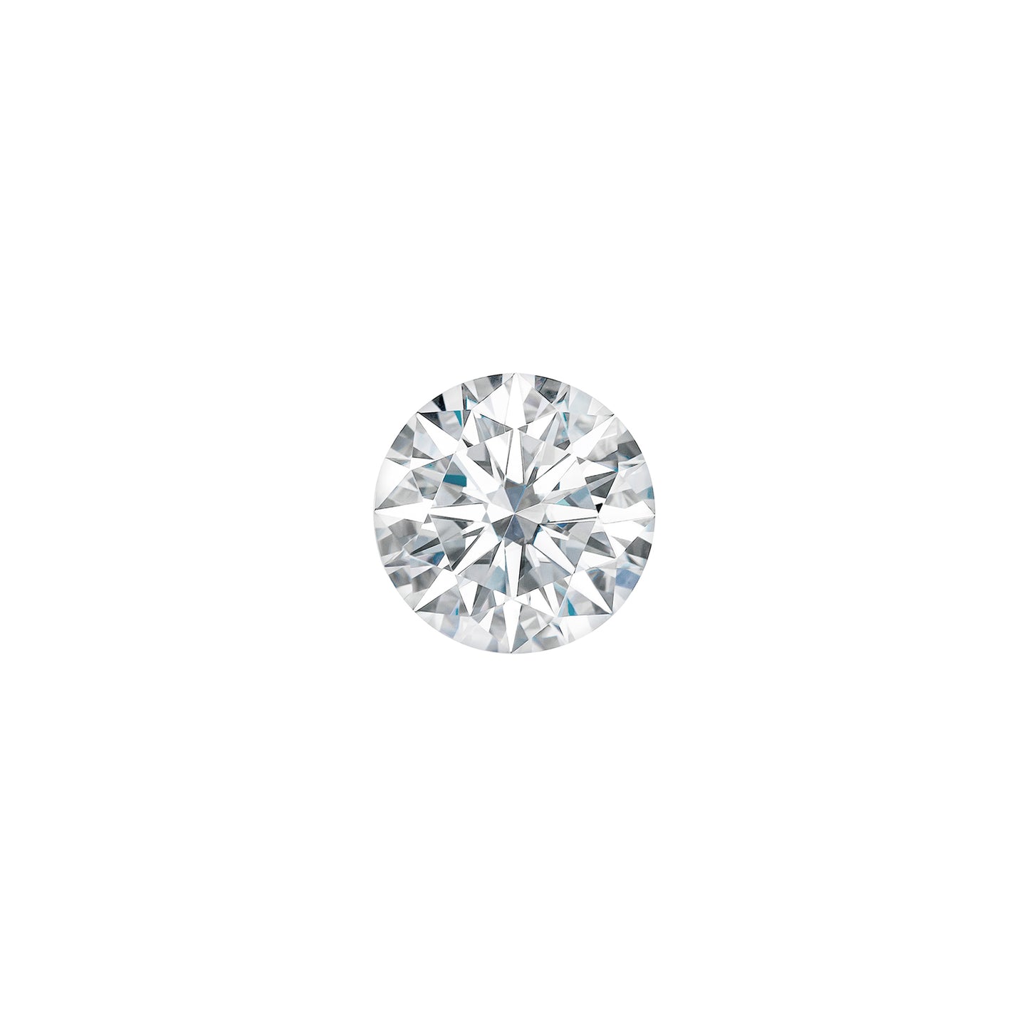 Forever One 0.26CTW DEW Round Colorless Hearts & Arrows Moissanite