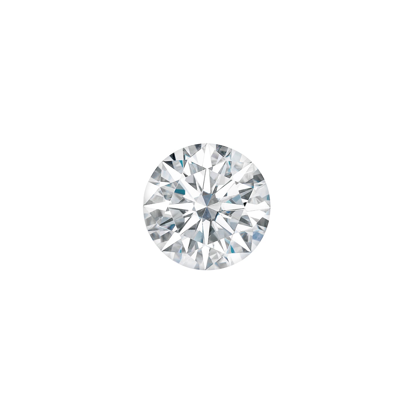 Moissanite 0.35CTW DEW Round Colorless Hearts & Arrows Moissanite