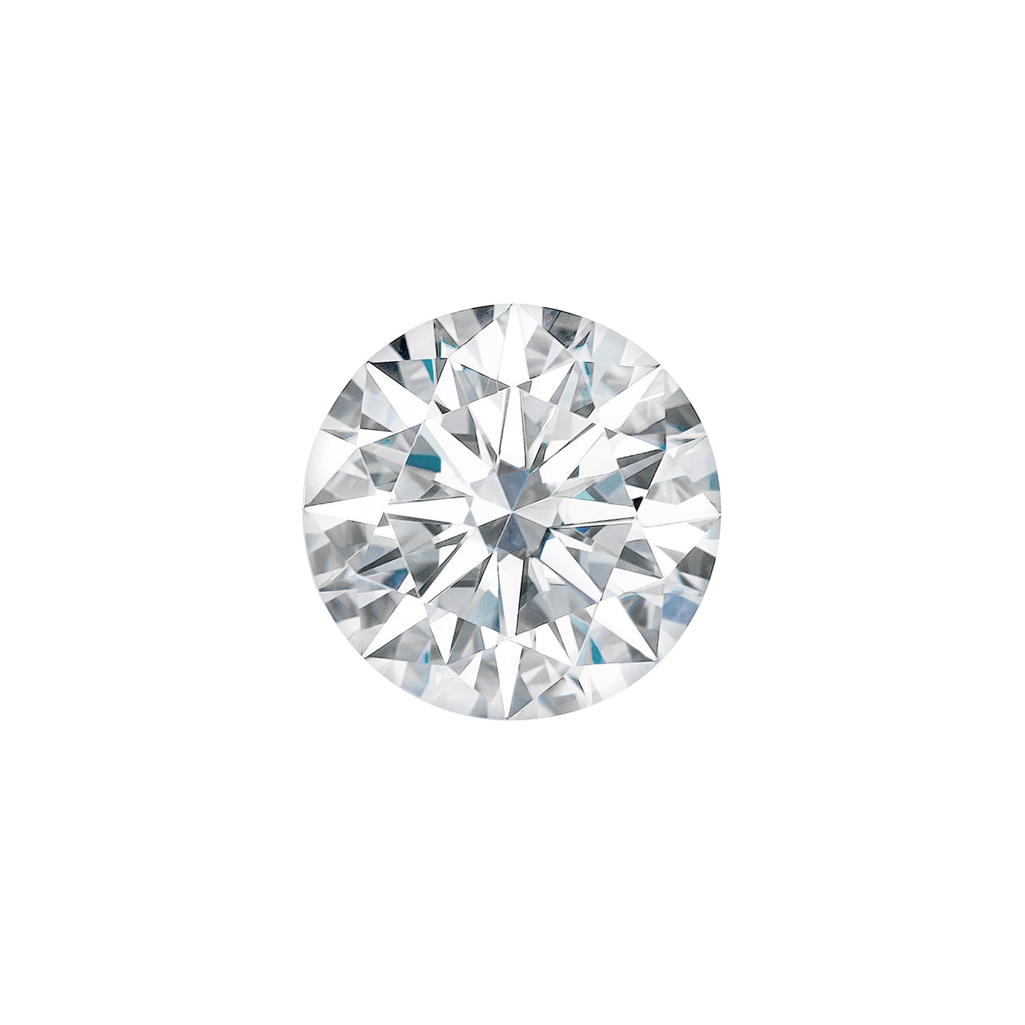 Forever One 0.81CTW DEW Round Near-Colorless Hearts & Arrows Moissanite