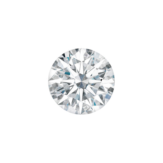 Moissanite 0.81CTW DEW Round Near-Colorless Hearts & Arrows Moissanite