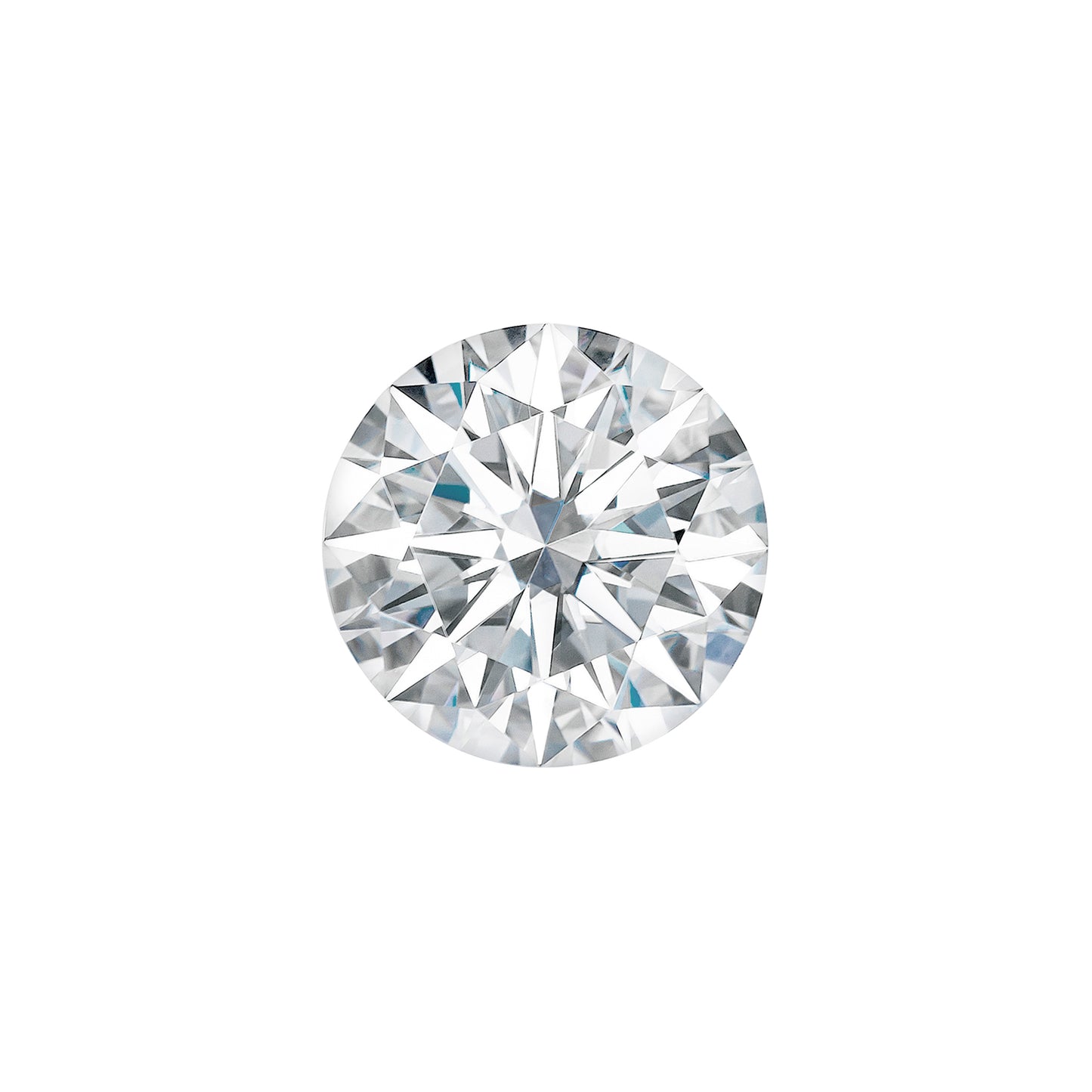 Moissanite 0.81CTW DEW Round Colorless Hearts & Arrows Moissanite