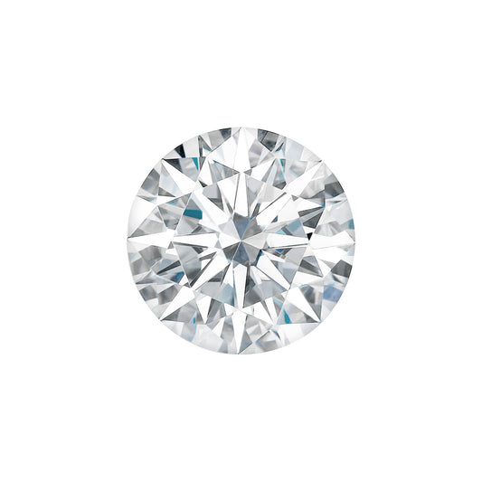 Moissanite 1.31CTW DEW Round Colorless Hearts & Arrows Moissanite