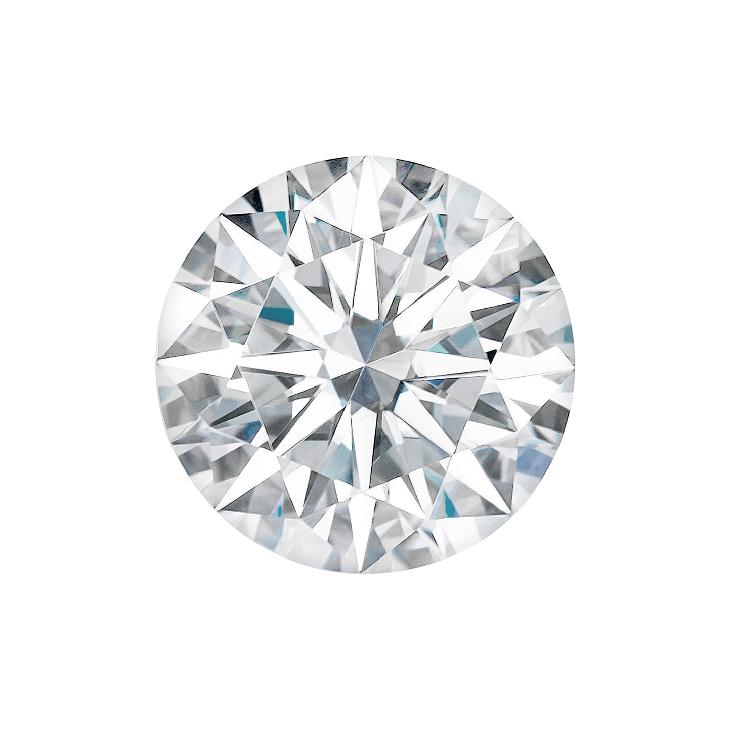 Moissanite 2.26CTW DEW Round Near-Colorless Hearts & Arrows Moissanite