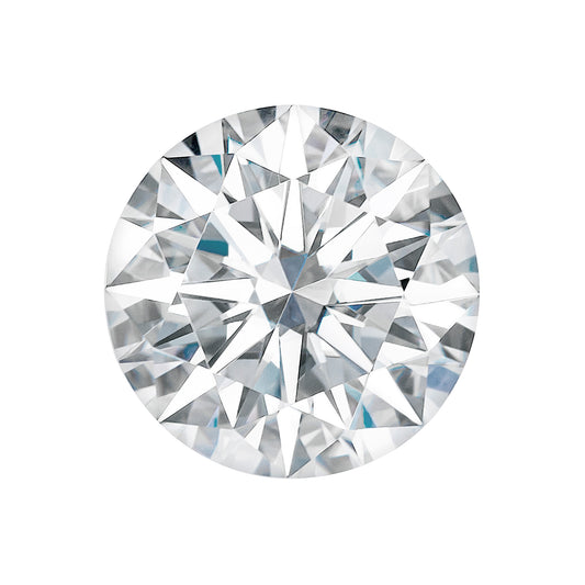 Moissanite 3.27CTW DEW Round Near-Colorless Hearts & Arrows Moissanite