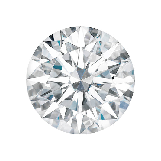 Moissanite 3.66CTW DEW Round Near-Colorless Hearts & Arrows Moissanite