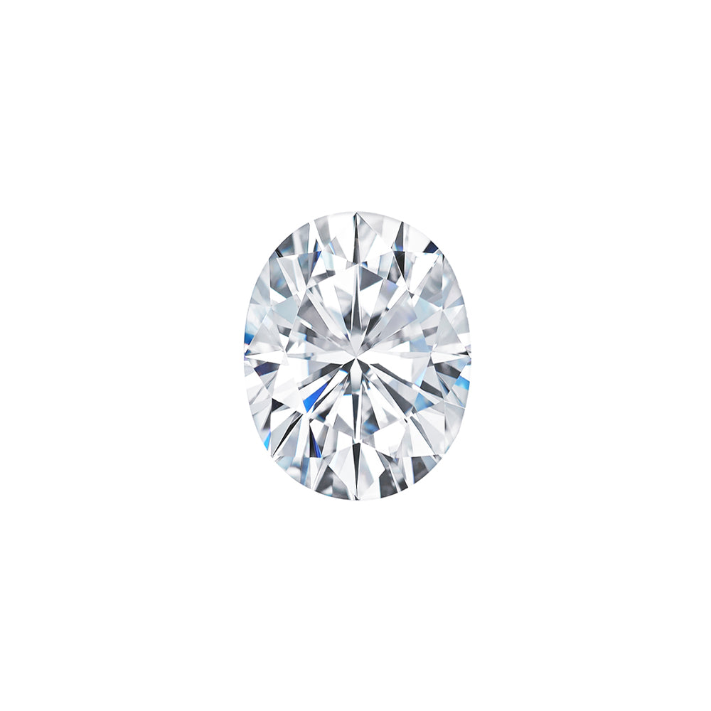 Forever One 0.50CTW DEW Oval Colorless Brilliant Cut Moissanite