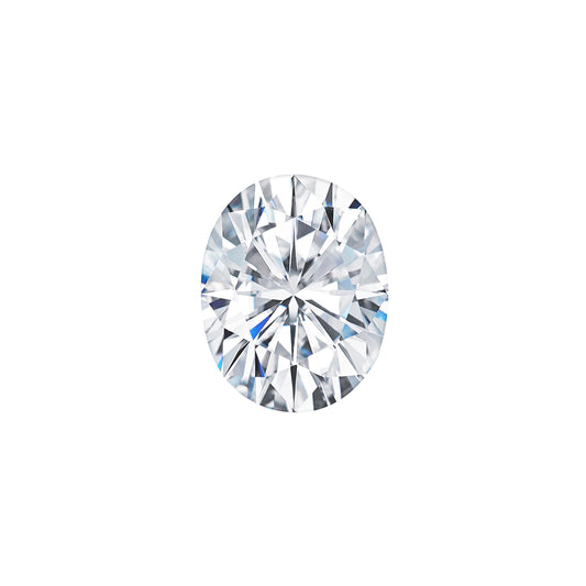 Moissanite 0.50CTW DEW Oval Colorless Brilliant Cut Moissanite