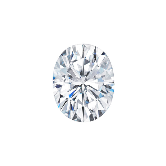 Moissanite 0.90CTW DEW Oval Colorless Brilliant Cut Moissanite