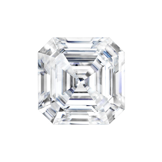 Moissanite 2.21CTW DEW Asscher Colorless Step Cut Moissanite