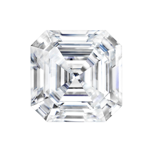 Moissanite 3.14CTW DEW Asscher Colorless Step Cut Moissanite