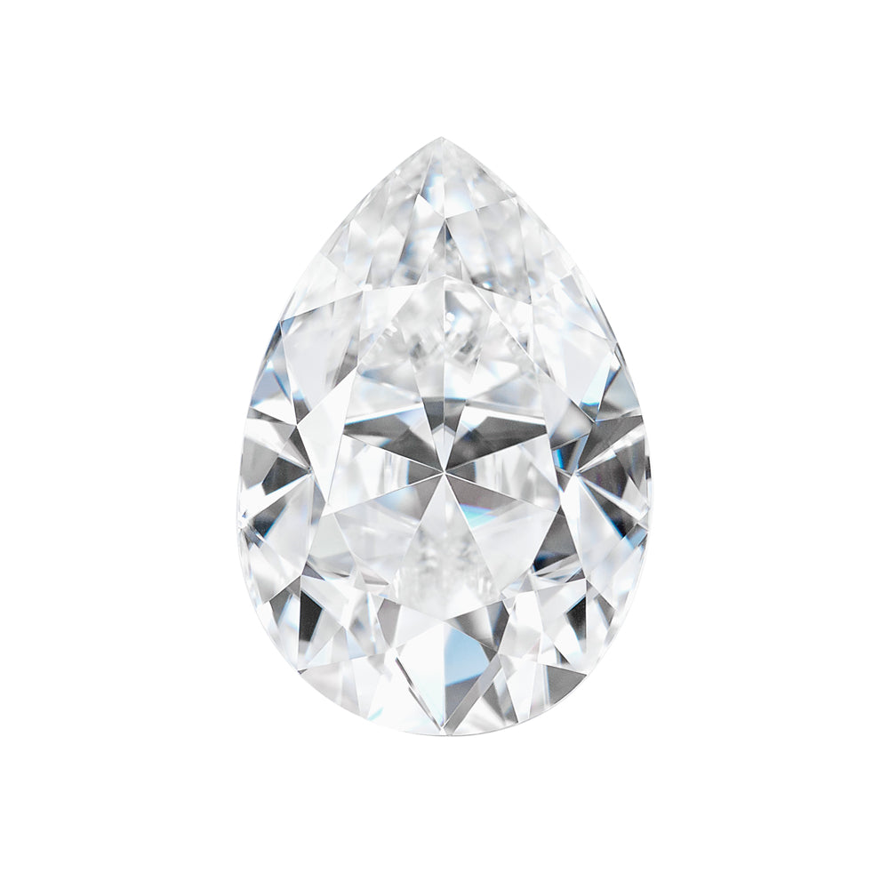 Moissanite 2.10CTW DEW Pear Colorless Brilliant Cut Moissanite