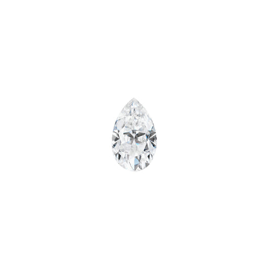 Moissanite 0.12CTW DEW Pear Colorless Brilliant Cut Moissanite