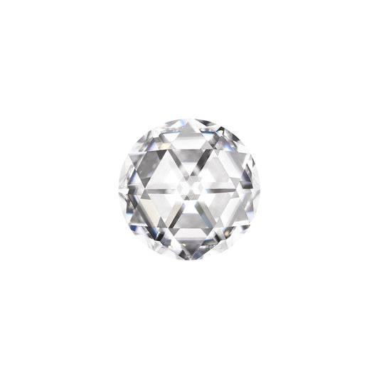 Moissanite 0.58CTW DEW Round Colorless DuetRose Cut Moissanite