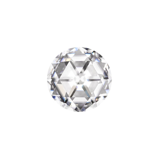 Moissanite 0.76CTW DEW Round Colorless DuetRose Cut Moissanite