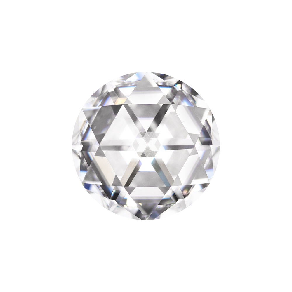 Forever One 1.48CTW DEW Round Colorless DuetRose Cut Moissanite