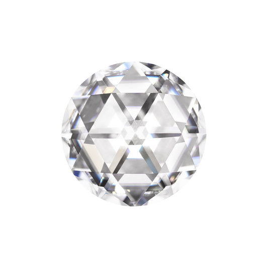 Moissanite 1.80CTW DEW Round Colorless DuetRose Cut Moissanite