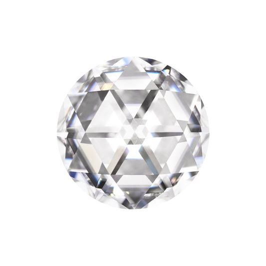 Moissanite 2.15CTW DEW Round Colorless DuetRose Cut Moissanite