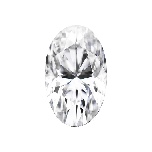 Moissanite 2.30CTW DEW Elongated Oval Colorless Brilliant Cut Moissanite