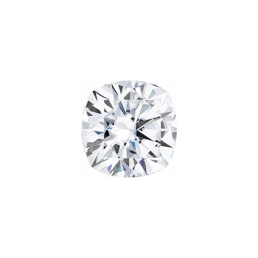 Moissanite 0.80CTW DEW Cushion Near-Colorless Hearts & Arrows Moissanite