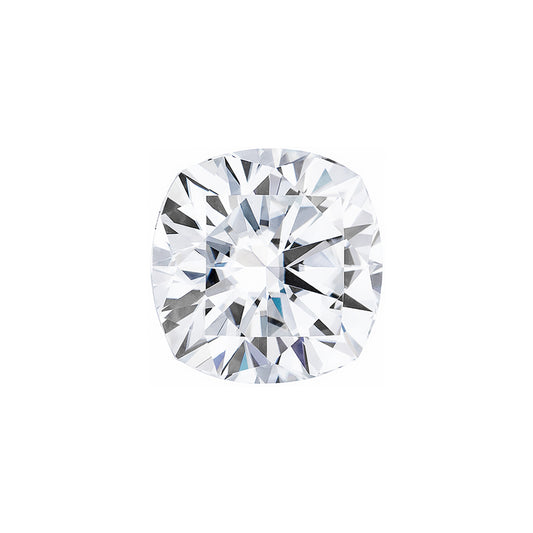 Moissanite 1.29CTW DEW Cushion Near-Colorless Hearts & Arrows Moissanite