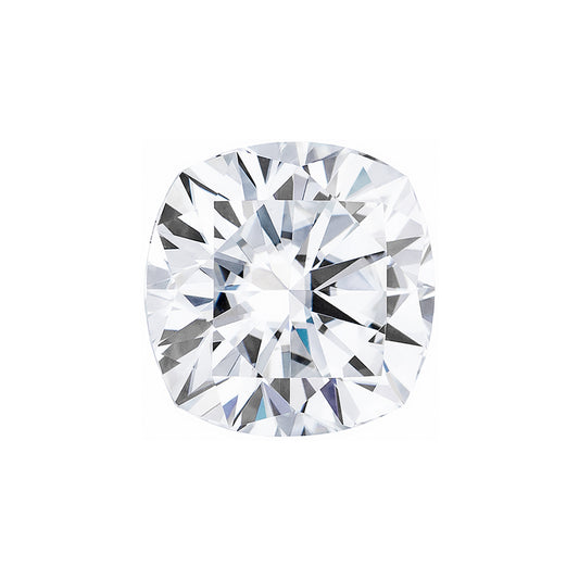 Moissanite 1.91CTW DEW Cushion Near-Colorless Hearts & Arrows Moissanite