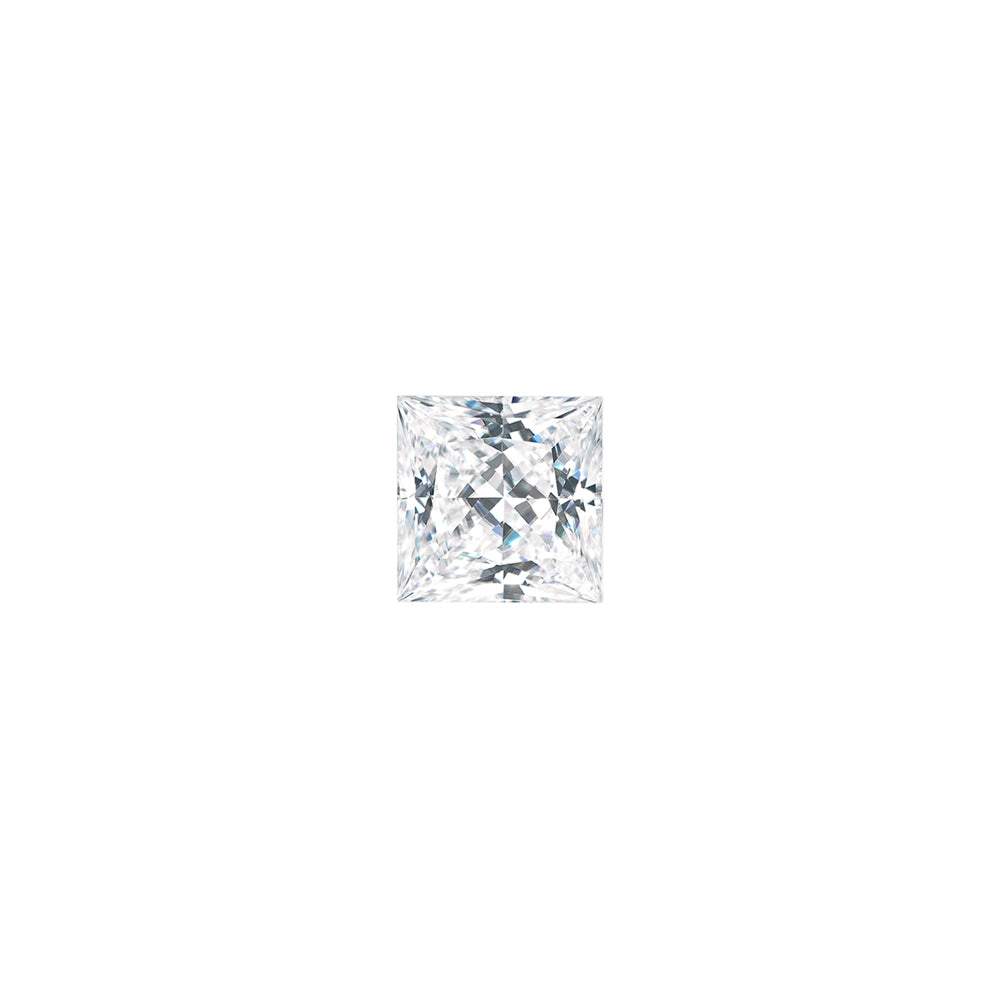 Forever One 0.16CTW DEW Square Near-Colorless Princess Cut Moissanite
