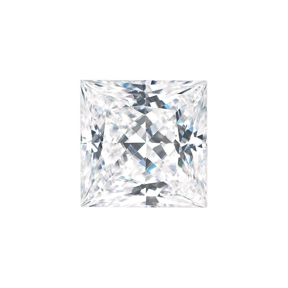 Moissanite 1.50CTW DEW Square Colorless Princess Cut Moissanite