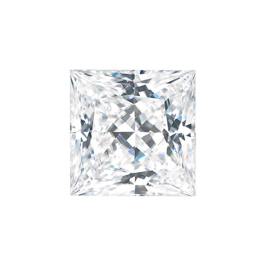 Moissanite 1.92CTW DEW Square Colorless Princess Cut Moissanite