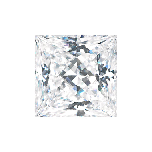 Moissanite 2.80CTW DEW Square Colorless Princess Cut Moissanite