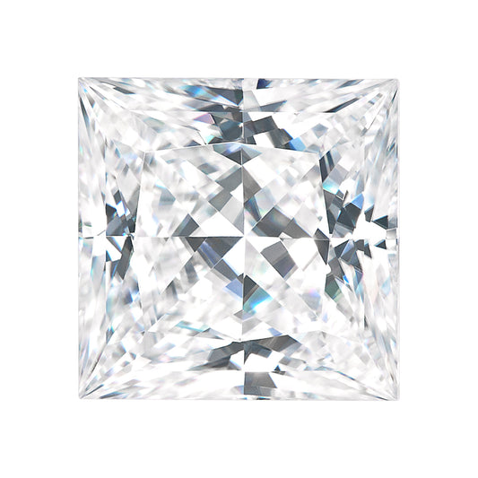 Moissanite 5.30CTW DEW Square Near-Colorless Princess Cut Moissanite