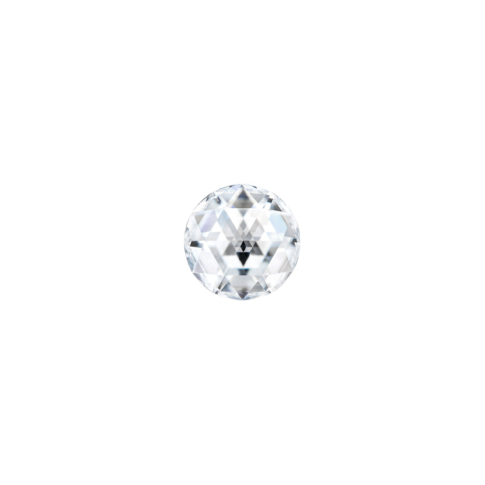 Moissanite 0.09CTW DEW Round Colorless Rosette Cut Moissanite