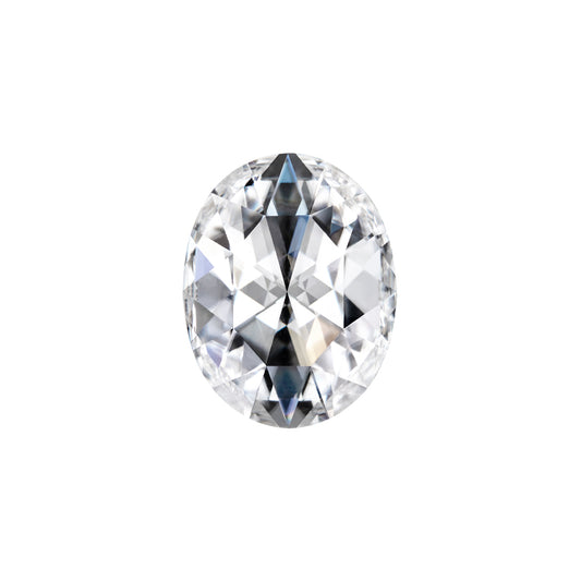 Moissanite 0.54CTW DEW Oval Near-Colorless Rosette Cut Moissanite