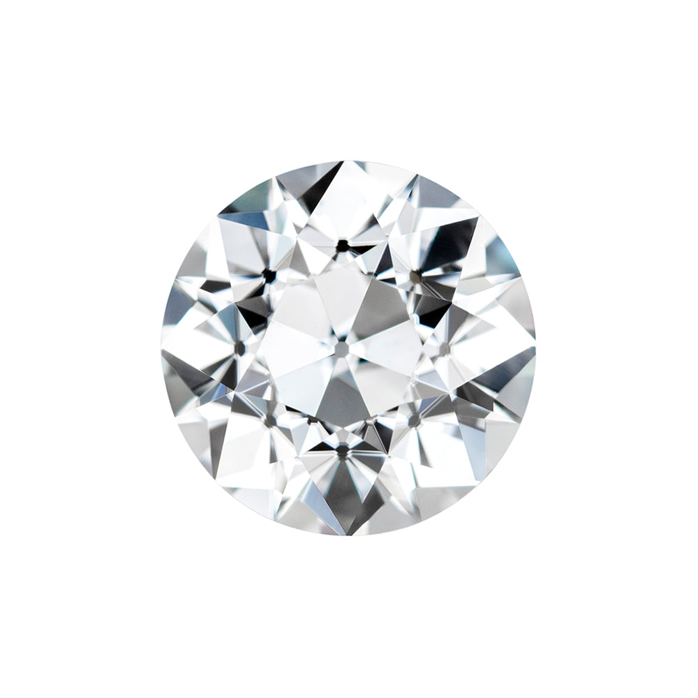 Forever One 2.46CTW DEW Round Colorless Old European Cut Moissanite